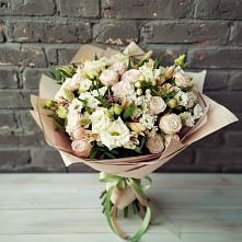 Букет цветов из:  Альстромерии, Розы и Хризантемы #REPLACE_PRED# Новотроицке