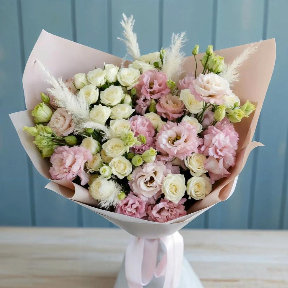 Букет цветов из: Альстромерии и Розы в Новотроицке