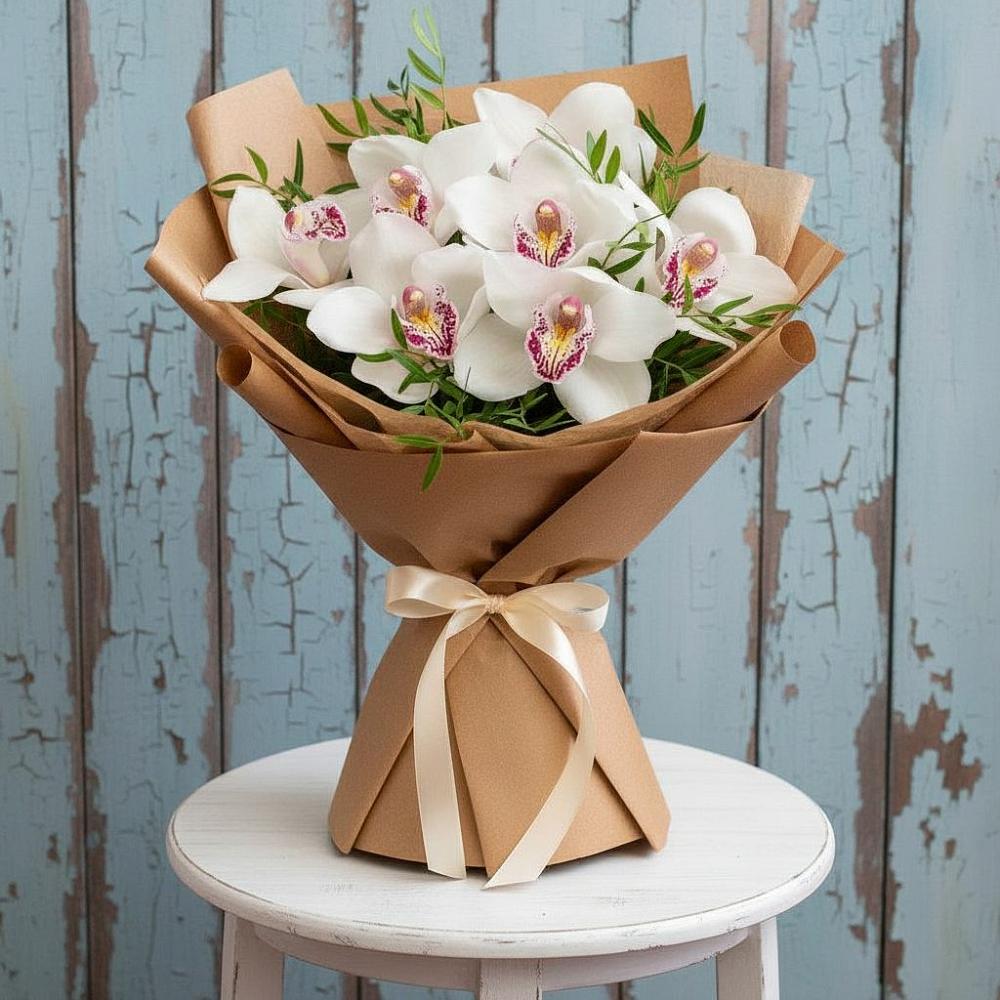 Букет цветов из: Орхидеи и Розы в Новотроицке