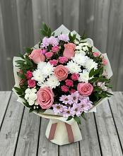 Букет цветов из:  Альстромерии, Гвоздики, Розы и Хризантемы #REPLACE_PRED# Новотроицке