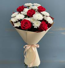 Букет цветов из:  Розы и Хризантемы в Новотроицке