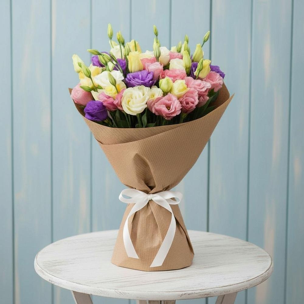 Букет цветов из: Лизиантусы в Новотроицке