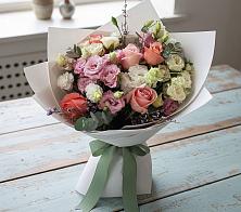 Букет цветов из:  Розы, Лизиантусы и Гвоздики #REPLACE_PRED# Новотроицке