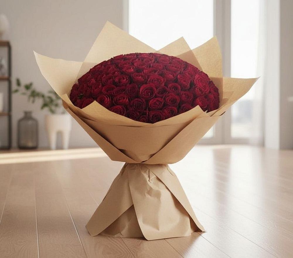 Букет 101 Красная роза в Новотроицке