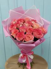 Букет 15 Розовых роз Равель в Новотроицке