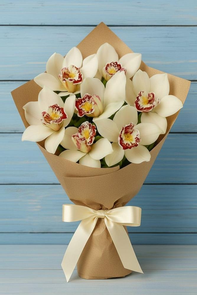 Букет цветов из: Орхидеи и Розы в Новотроицке