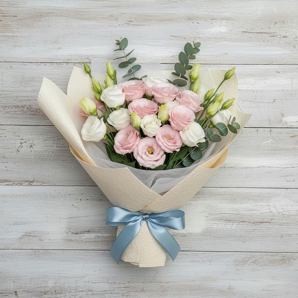 Букет цветов из: Лизиантусы в Новотроицке